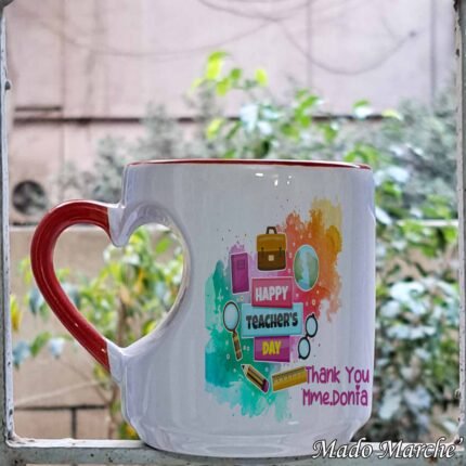 Heart Mug- Happy teacher's day colored