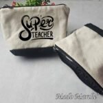 Makeup Bag - Super Teacher black