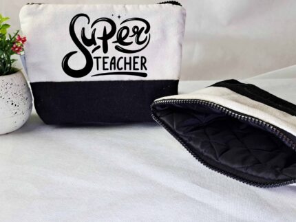 Makeup Bag - Super Teacher black