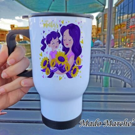 Travel Mug - Happy Mother day - sunflower