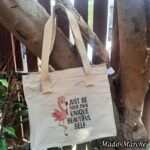 Big Tote Bag - Flamingo Quote
