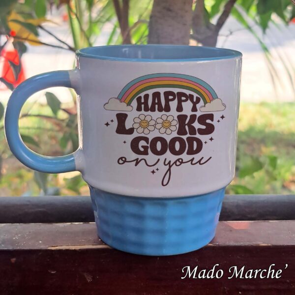 3 Rubber mug - Happy Looks Good On You - Image 1