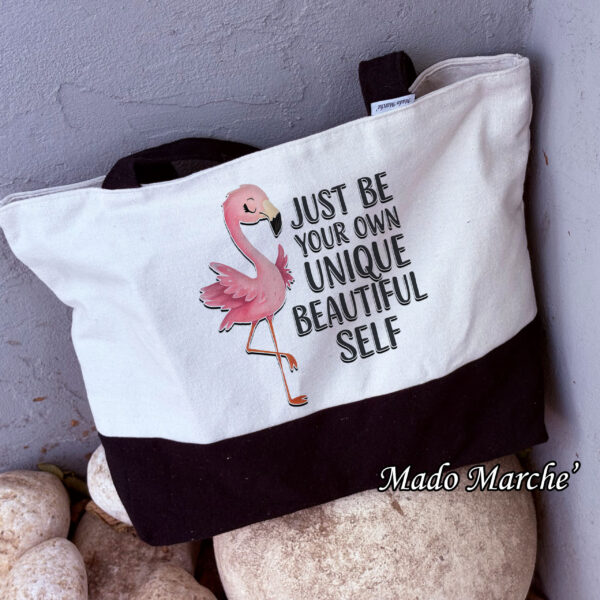 15 White * Black bag - Flamingo - Image 1