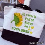 White * Black bag - Sunflower