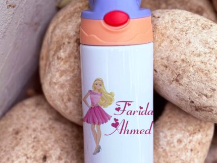 Straw Kids Bottle - Barbie Stand