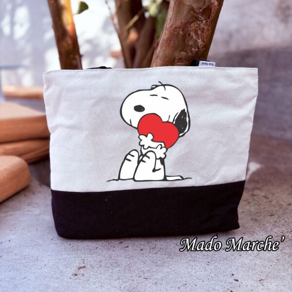 White * Black bag - Snoopy - Image 1
