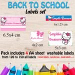 Hello Kitty school labels set