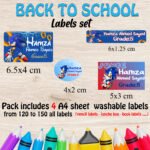Sonic school labels set