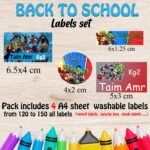 Avengers school labels set