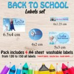 Frozen school labels set