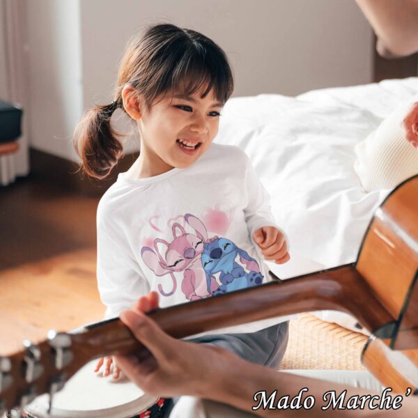 Kids T-shirt long - Stitch & Angel - Image 2