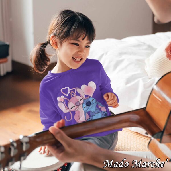 Kids T-shirt long - Stitch & Angel - Image 3