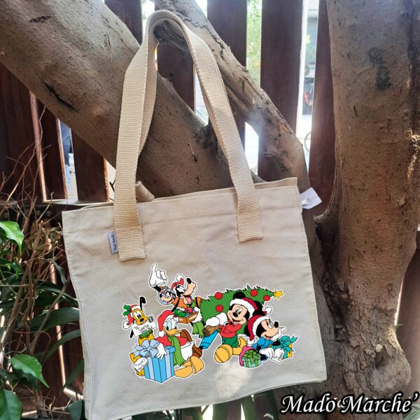 10 Big Tote Bag - Mickey Christmas Tree - Image 1