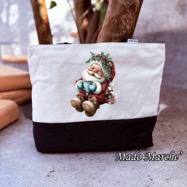 10 White * Black bag - Santa Clause - Image 1