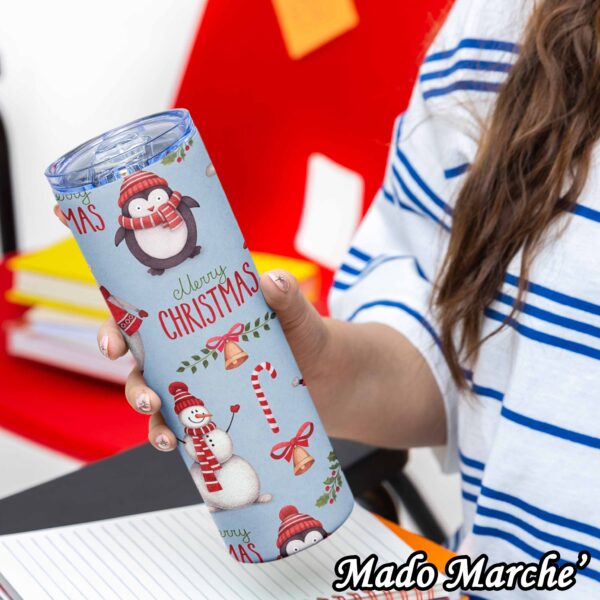 Tumbler Cup - Merry Christmas Snowman - Image 1