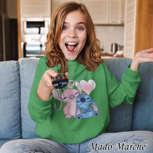 Kids Crewneck - Stitch & Angel - Image 2