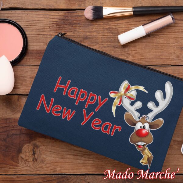 27 Christmas Pencil Case -Deer Happy New Year - Image 1