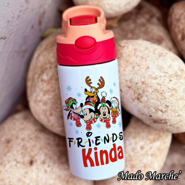 4 Straw Kids Bottle - Mickey Friends - Image 1