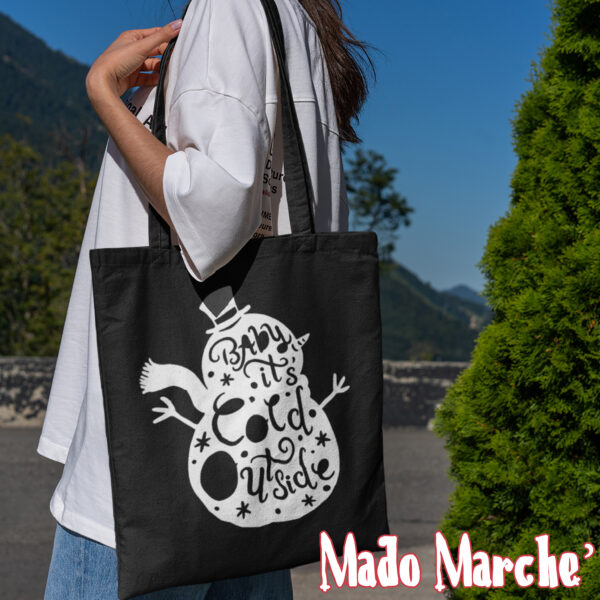 Tote bag - Snowman it is cold outside - Image 1