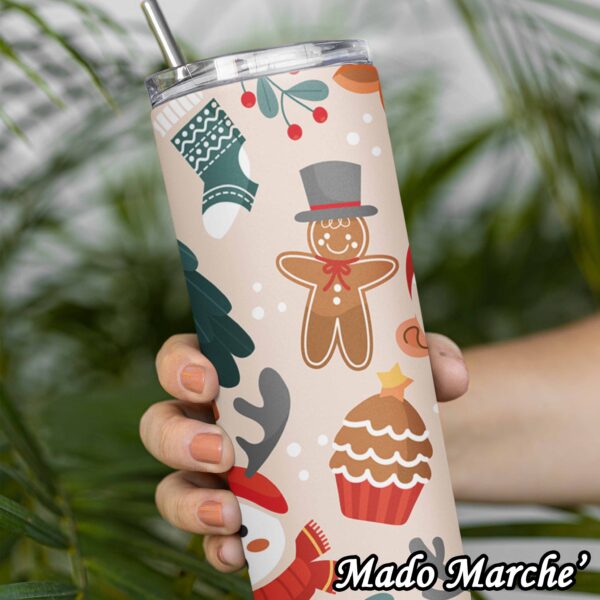 4 Tumbler Cup - Christmas Socks Pattern - Image 1