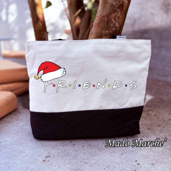 4 White * Black bag - Christmas Friends - Image 1