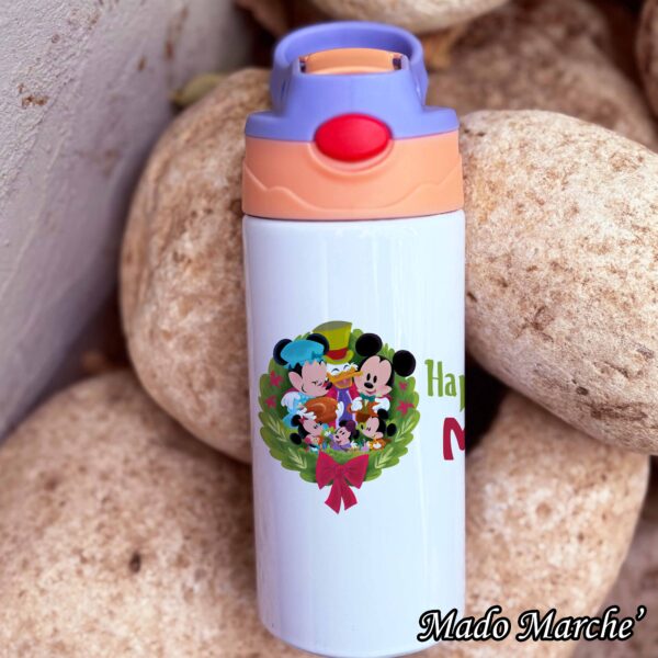 Straw Kids Bottle - Christmas Mickey Circle - Image 1