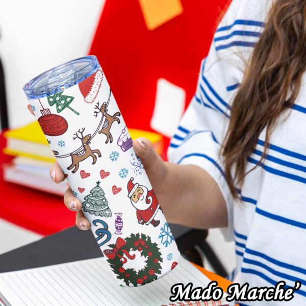 8 Tumbler Cup - Christmas Noel Pattern - Image 1