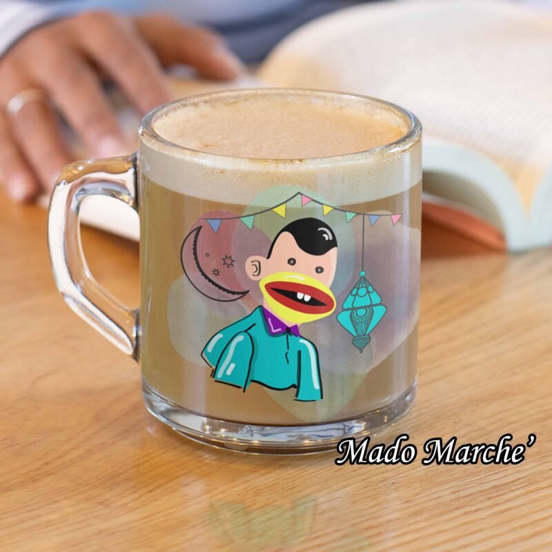 Glass Mug - Bogy Face