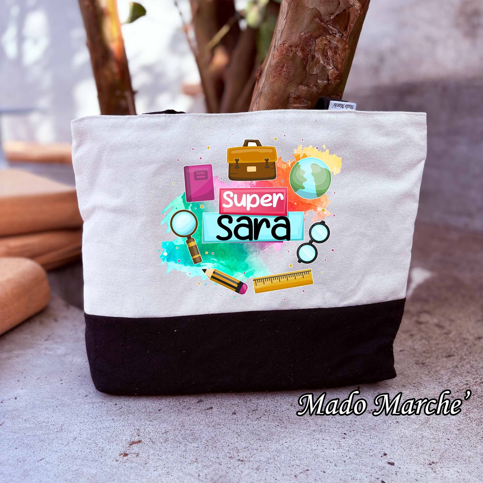 white & black (16) White * Black bag - Super Coloured - Image 1