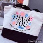 White * Black bag -Thank You For Being here for me