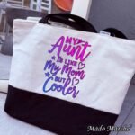 White * Black bag -My Aunt is like my Mom
